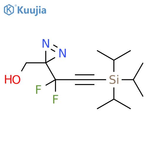 (3-{1,1-difluoro-3-tris(propan-2-yl)silylprop-2-yn-1-yl}-3H-diazirin-3-yl)methanol structure