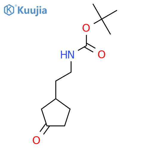 tert-butyl N-2-(3-oxocyclopentyl)ethylcarbamate structure