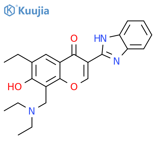 3-(1H-1,3-benzodiazol-2-yl)-8-(diethylamino)methyl-6-ethyl-7-hydroxy-4H-chromen-4-one structure