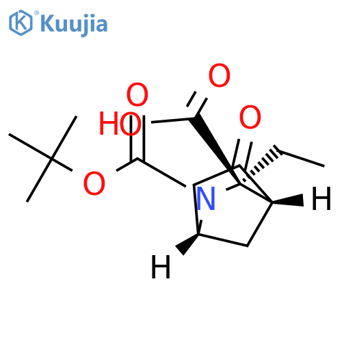 2-tert-butyl 3-ethyl (1R,3R,4R)-5-oxo-2-azabicyclo[2.2.1]heptane-2,3-dicarboxylate structure