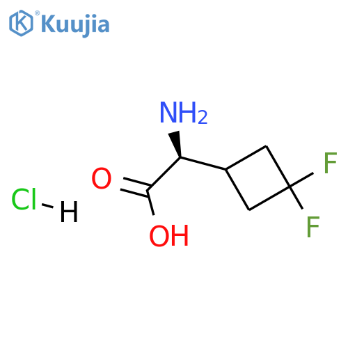 (2S)-2-amino-2-(3,3-difluorocyclobutyl)acetic acid hydrochloride structure