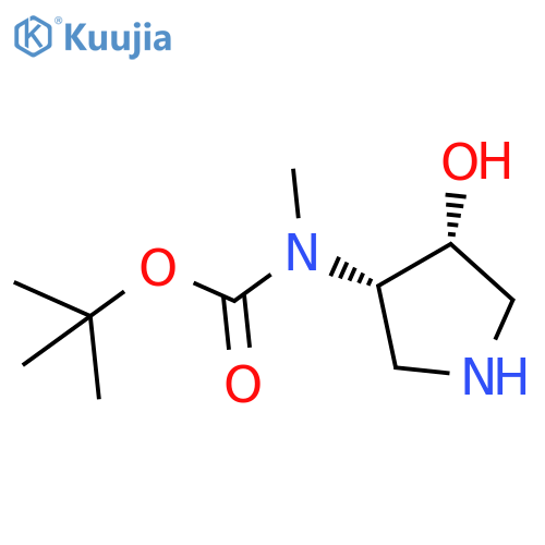 tert-butyl N-[(3S,4R)-4-hydroxypyrrolidin-3-yl]-N-methyl-carbamate structure