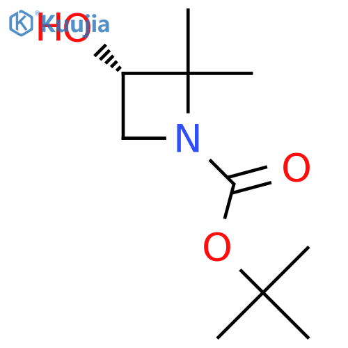 Tert-butyl (3S)-3-hydroxy-2,2-dimethyl-azetidine-1-carboxylate structure