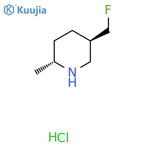 (2R,5R)-5-(fluoromethyl)-2-methyl-piperidine;hydrochloride structure