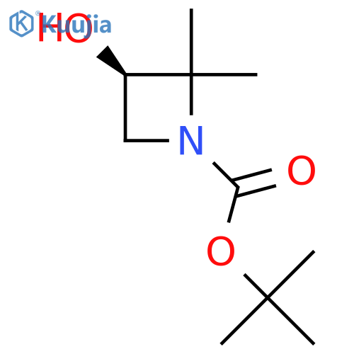 Tert-butyl (3R)-3-hydroxy-2,2-dimethyl-azetidine-1-carboxylate structure