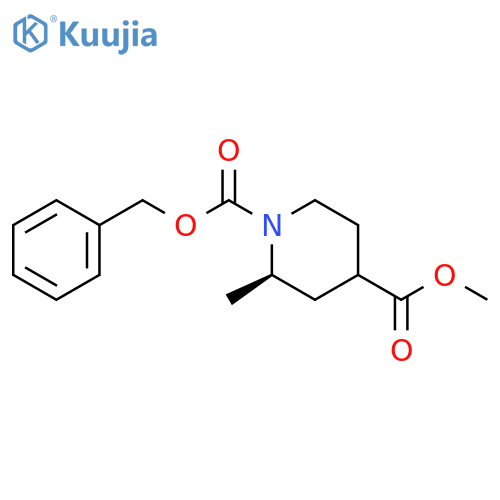 1-benzyl 4-methyl (2R)-2-methylpiperidine-1,4-dicarboxylate structure