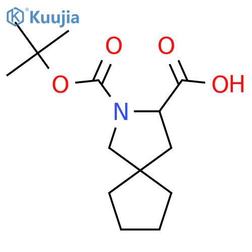 2-(tert-butoxy)carbonyl-2-azaspiro4.4nonane-3-carboxylic acid structure