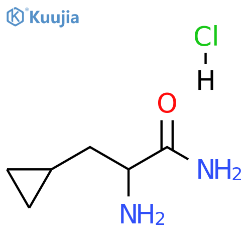 2-amino-3-cyclopropylpropanamide hydrochloride structure