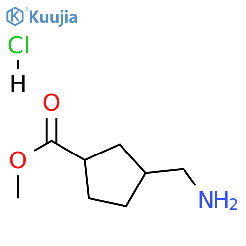 methyl 3-(aminomethyl)cyclopentane-1-carboxylate hydrochloride structure