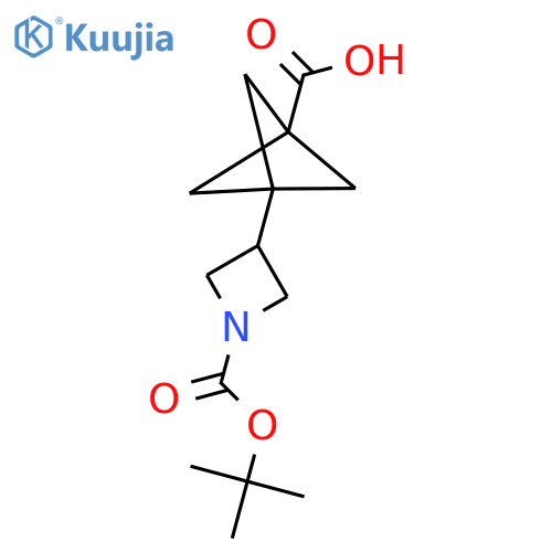 3-{1-(tert-butoxy)carbonylazetidin-3-yl}bicyclo1.1.1pentane-1-carboxylic acid structure