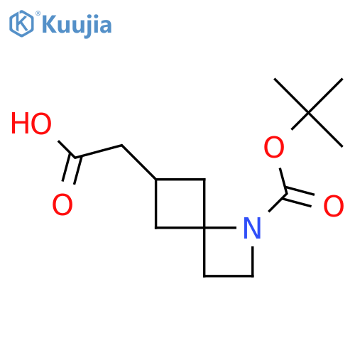 2-{1-[(tert-butoxy)carbonyl]-1-azaspiro[3.3]heptan-6-yl}acetic acid structure