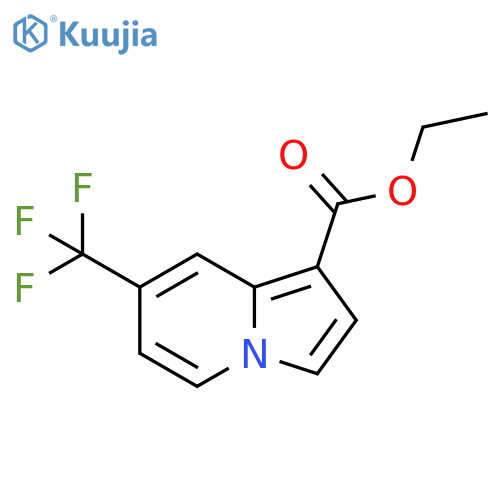 1-Indolizinecarboxylic acid, 7-(trifluoromethyl)-, ethyl ester structure