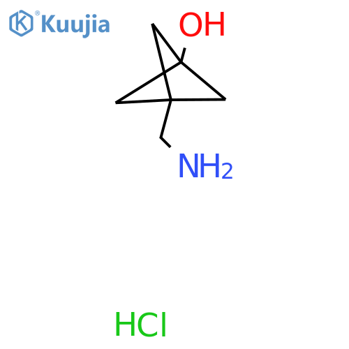 3-(Aminomethyl)bicyclo[1.1.1]pentan-1-ol hydrochloride structure