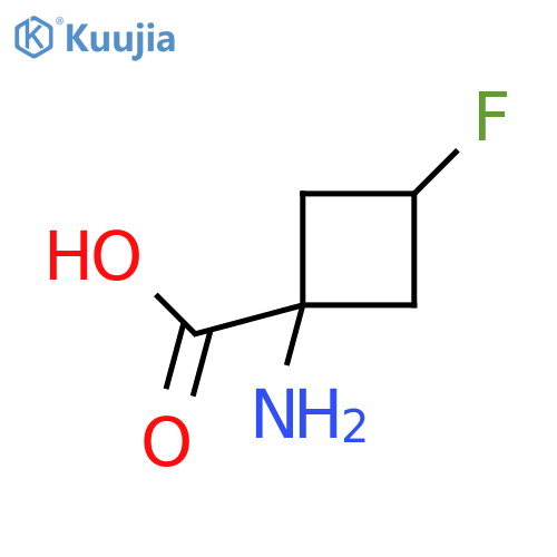 trans-1-amino-3-fluoro-cyclobutanecarboxylic acid structure