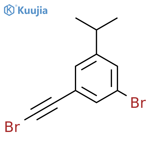 1-Bromo-3-(2-bromoethynyl)-5-isopropylbenzene structure