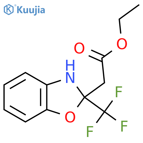 ethyl 2-2-(trifluoromethyl)-2,3-dihydro-1,3-benzoxazol-2-ylacetate structure