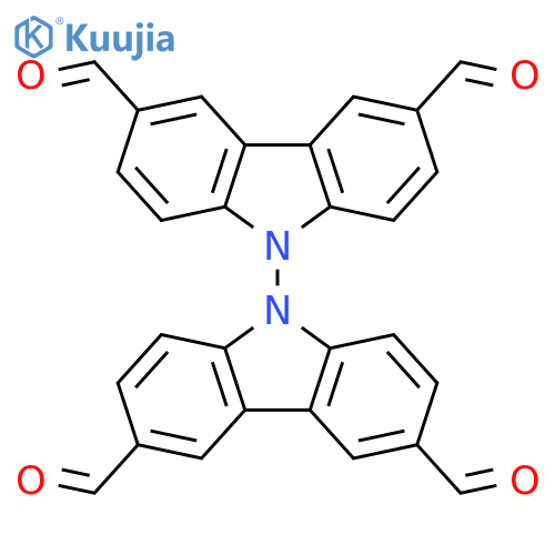 [9,9'-Bi-9H-carbazole]-3,3',6,6'-tetracarboxaldehyde structure