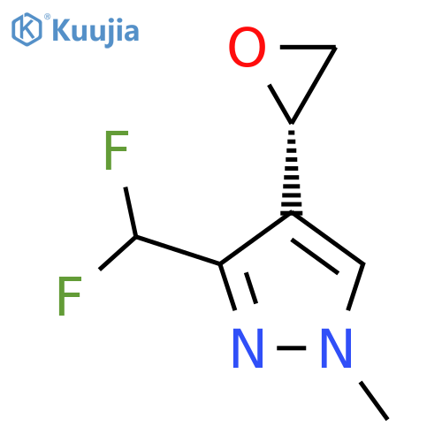 3-(difluoromethyl)-1-methyl-4-(2S)-oxiran-2-yl-1H-pyrazole structure