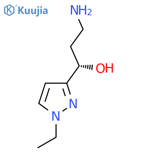 (1S)-3-amino-1-(1-ethyl-1H-pyrazol-3-yl)propan-1-ol structure