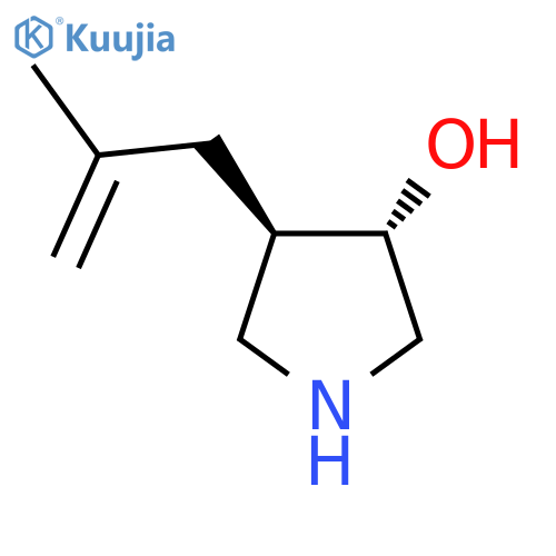 rac-(3R,4S)-4-(2-methylprop-2-en-1-yl)pyrrolidin-3-ol structure