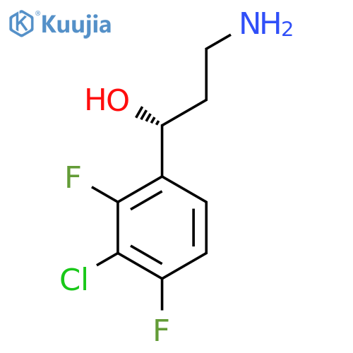 (1R)-3-amino-1-(3-chloro-2,4-difluorophenyl)propan-1-ol structure