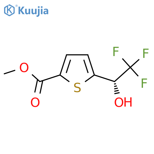 methyl 5-(1S)-2,2,2-trifluoro-1-hydroxyethylthiophene-2-carboxylate structure