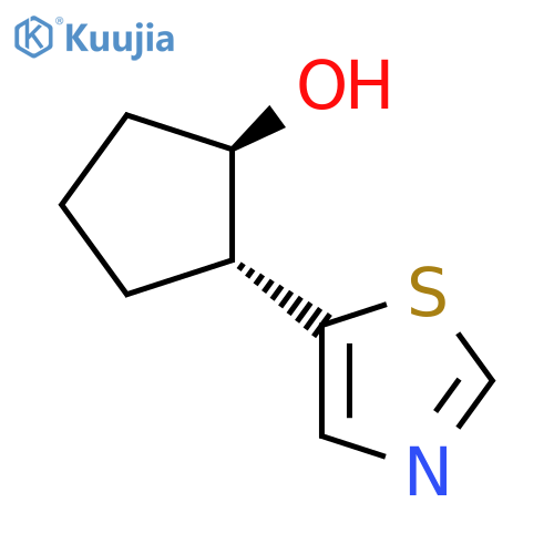 rac-(1R,2R)-2-(1,3-thiazol-5-yl)cyclopentan-1-ol structure