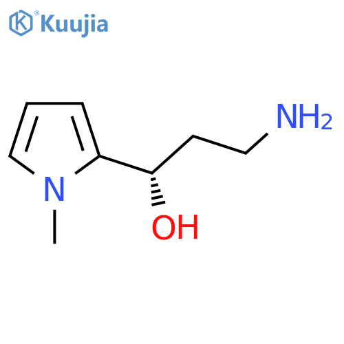 (1S)-3-amino-1-(1-methyl-1H-pyrrol-2-yl)propan-1-ol structure