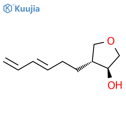 rac-(3R,4S)-4-(hexa-3,5-dien-1-yl)oxolan-3-ol structure