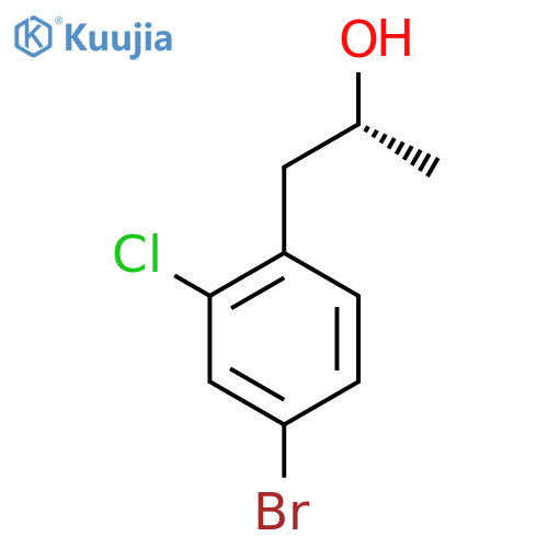 (2R)-1-(4-bromo-2-chlorophenyl)propan-2-ol structure
