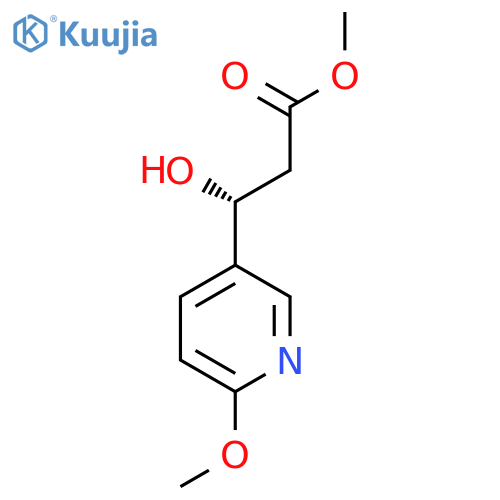 methyl (3R)-3-hydroxy-3-(6-methoxypyridin-3-yl)propanoate structure