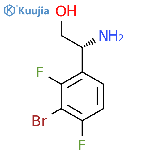 (2R)-2-amino-2-(3-bromo-2,4-difluorophenyl)ethan-1-ol structure