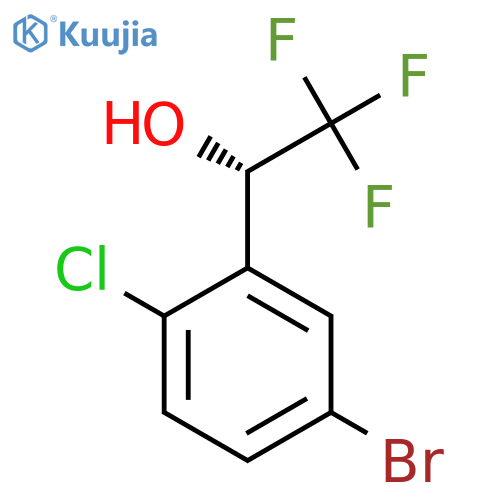 (1S)-1-(5-bromo-2-chlorophenyl)-2,2,2-trifluoroethan-1-ol structure