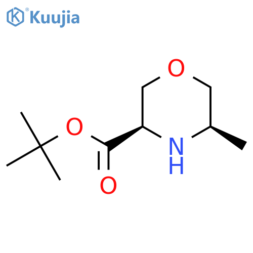 rac-tert-butyl (3R,5R)-5-methylmorpholine-3-carboxylate structure