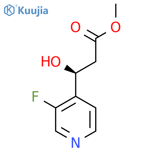 methyl (3S)-3-(3-fluoropyridin-4-yl)-3-hydroxypropanoate structure