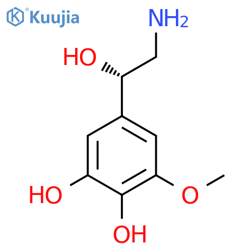 5-(1S)-2-amino-1-hydroxyethyl-3-methoxybenzene-1,2-diol structure
