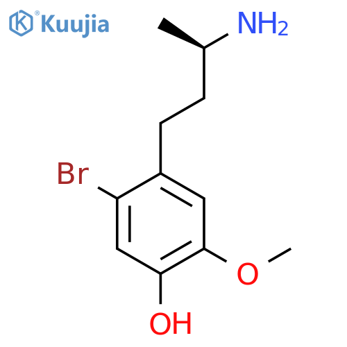 4-(3R)-3-aminobutyl-5-bromo-2-methoxyphenol structure