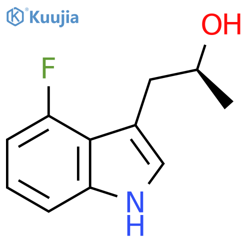 (2S)-1-(4-fluoro-1H-indol-3-yl)propan-2-ol structure