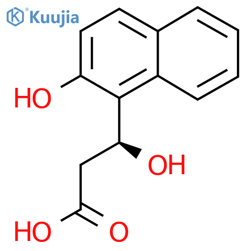 (3S)-3-hydroxy-3-(2-hydroxynaphthalen-1-yl)propanoic acid structure