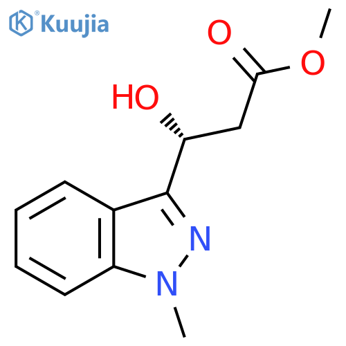 methyl (3R)-3-hydroxy-3-(1-methyl-1H-indazol-3-yl)propanoate structure
