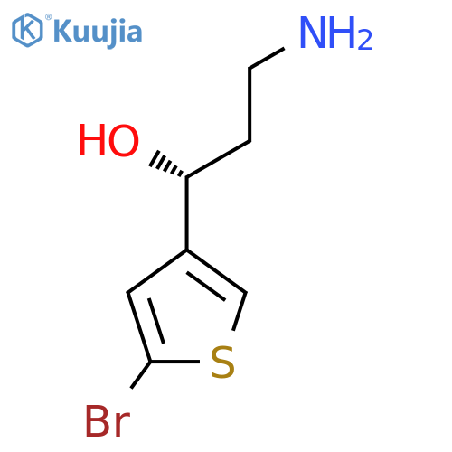 (1R)-3-amino-1-(5-bromothiophen-3-yl)propan-1-ol structure