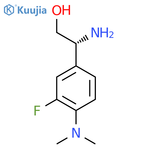 (2R)-2-amino-2-4-(dimethylamino)-3-fluorophenylethan-1-ol structure