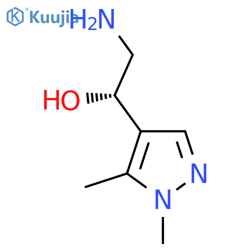(1S)-2-amino-1-(1,5-dimethyl-1H-pyrazol-4-yl)ethan-1-ol structure