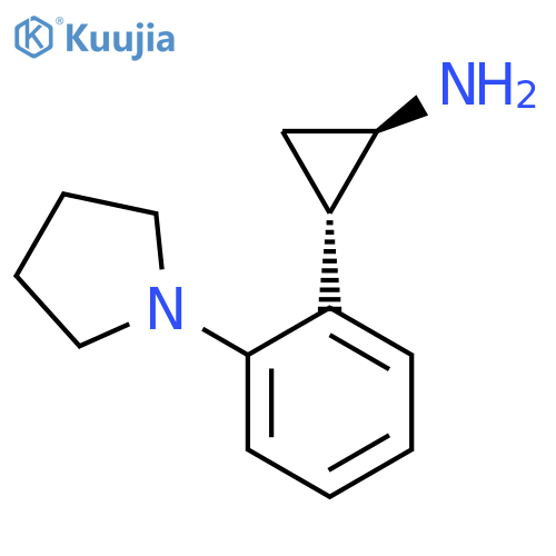 rac-(1R,2S)-2-2-(pyrrolidin-1-yl)phenylcyclopropan-1-amine structure
