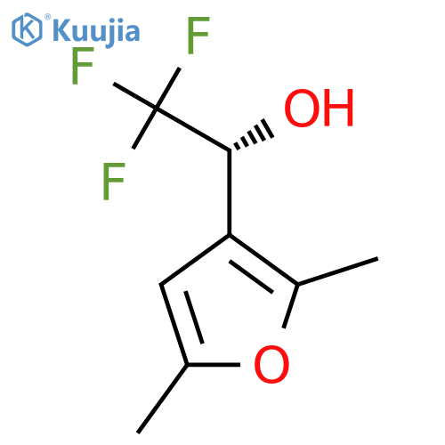 (1R)-1-(2,5-dimethylfuran-3-yl)-2,2,2-trifluoroethan-1-ol structure