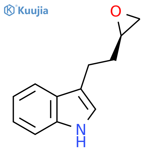 3-{2-(2R)-oxiran-2-ylethyl}-1H-indole structure