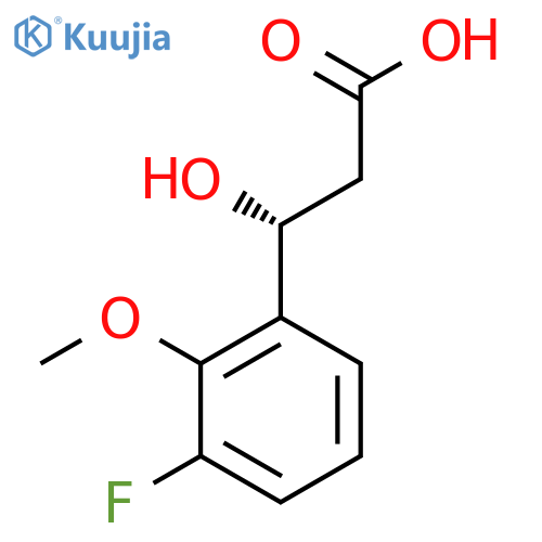 (3R)-3-(3-fluoro-2-methoxyphenyl)-3-hydroxypropanoic acid structure