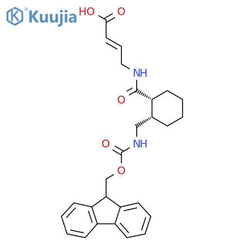 rac-4-{(1R,2S)-2-({(9H-fluoren-9-yl)methoxycarbonyl}amino)methylcyclohexylformamido}but-2-enoic acid structure
