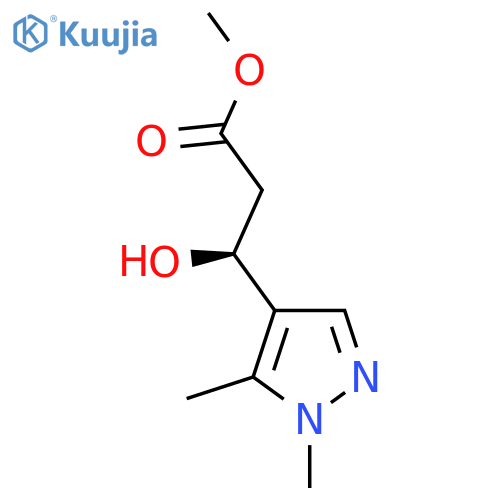 methyl (3S)-3-(1,5-dimethyl-1H-pyrazol-4-yl)-3-hydroxypropanoate structure