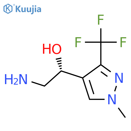 (1R)-2-amino-1-1-methyl-3-(trifluoromethyl)-1H-pyrazol-4-ylethan-1-ol structure